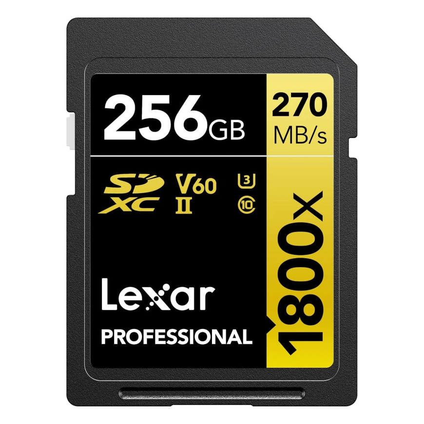 Carte mémoire SD LEXAR 1800X 256GB UHS-II 280MB/s 205MB/s (LSD1800256G-BNNNG)