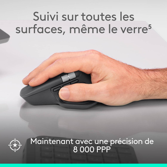 Logitech MX Master 4 Souris sans fil Bluetooth – Graphite (910-007562)