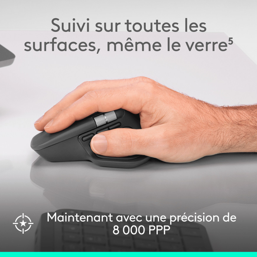 Logitech MX Master 4 Souris sans fil Bluetooth – Graphite (910-007562)