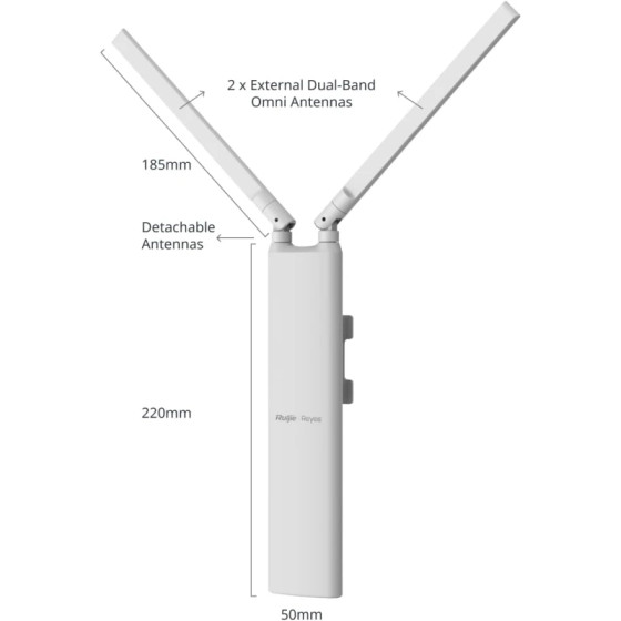 Point d’accès WiFi extérieur Reyee RAP52 WiFi 5 1267Mbps (RG-RAP52)
