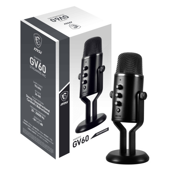 Microphone USB MSI Immerse GV60 – Noir (MSI_OS3-XXXX031-000)