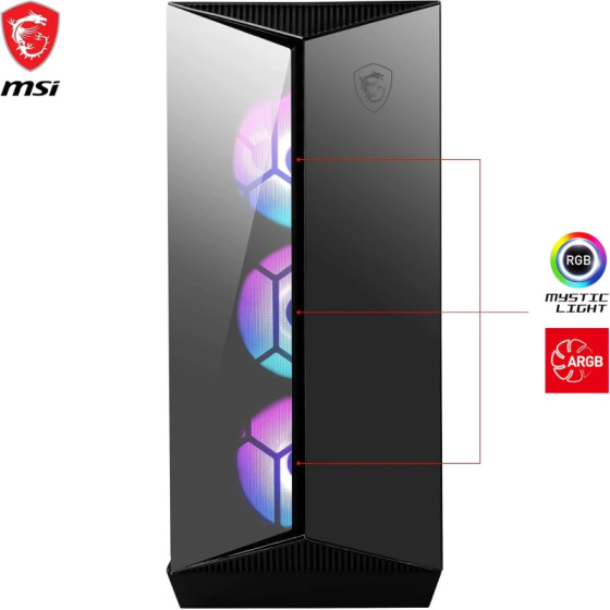 Boîtier PC Gaming MSI MPG GUNGNIR 110R - Moyen Tour ATX RGB (MSI-306-7G10R21-W57)