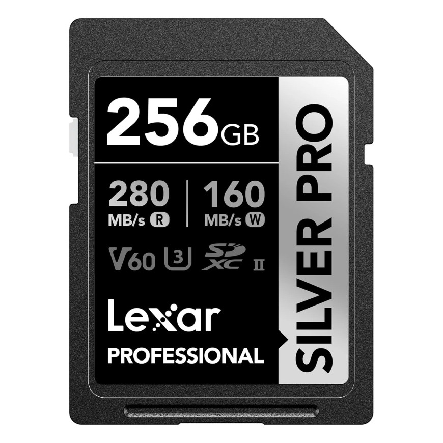 Carte mémoire SD LEXAR Silver Pro 256GB UHS-II 280MB/s (LSDSIPR256G-BNNNG)