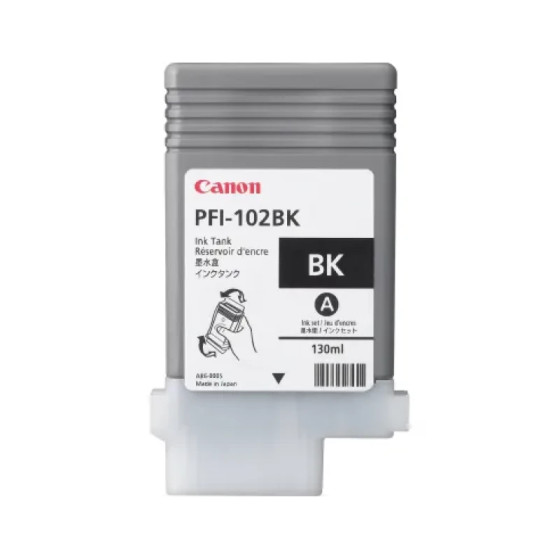 Cartouche d’encre Canon PFI-102BK Noir pour traceur (0895B001AA)