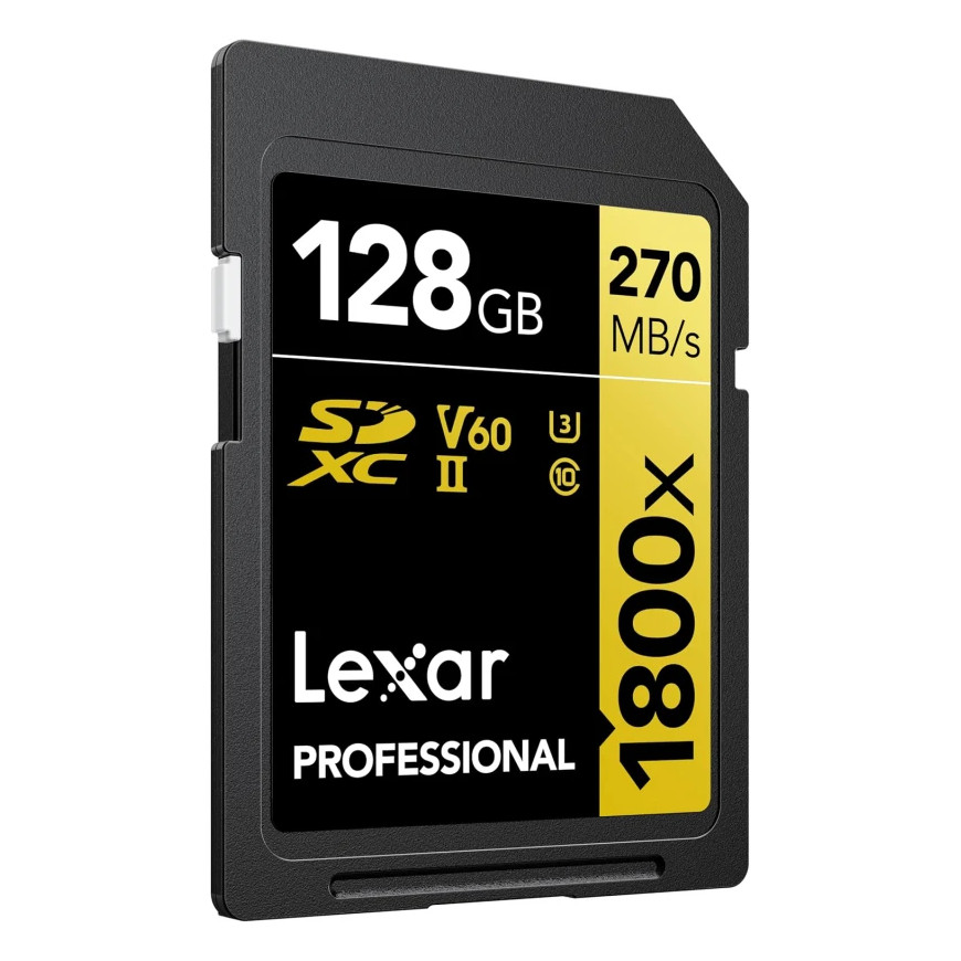 Carte mémoire SD LEXAR 1800X 128GB UHS-II 280MB/s 205MB/s (LSD1800128G-BNNNG)