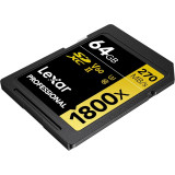 Carte mémoire SD LEXAR 1800X 64GB UHS-II 280MB/s 205MB/s (LSD1800064G-BNNNG)