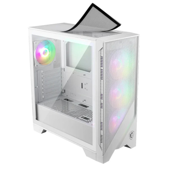 Boîtier Gaming MSI MAG FORGE 320R AIRFLOW White - Châssis RGB Blanc (306-7G23W22)