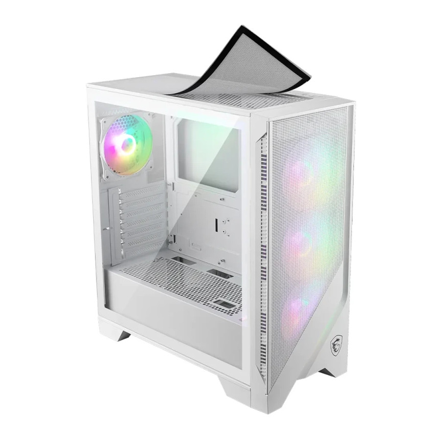 Boîtier Gaming MSI MAG FORGE 320R AIRFLOW White - Châssis RGB Blanc (306-7G23W22)