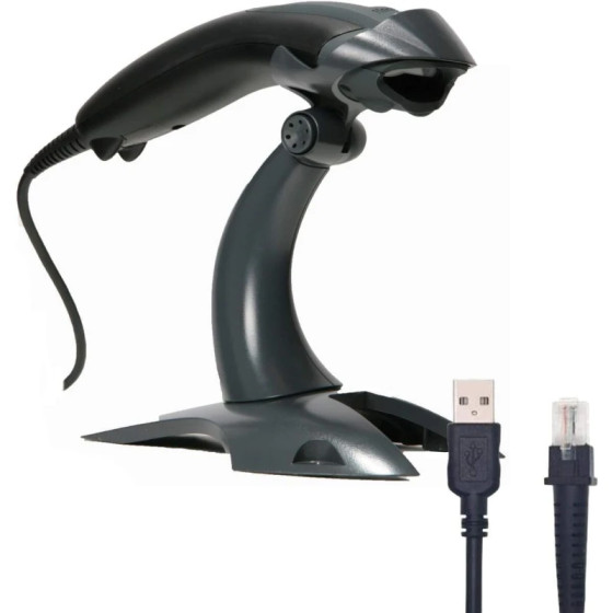 Barcode scanner laser Honeywell Voyager 1200g avec stand - USB (1200G-2USB-1)