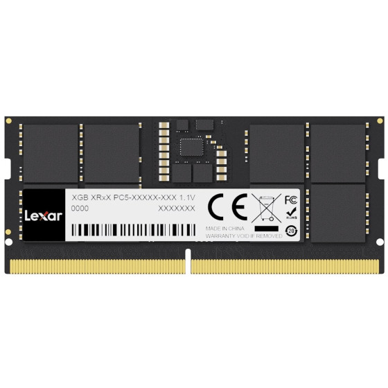 Lexar 16 GB DDR5 5600 MHz Barrette mémoire RAM – SO-DIMM (LD5S16G56C46ST-BGS)