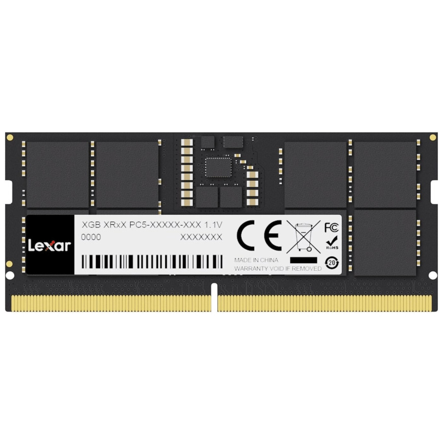 Lexar 16 GB DDR5 5600 MHz Barrette mémoire RAM – SO-DIMM (LD5S16G56C46ST-BGS)