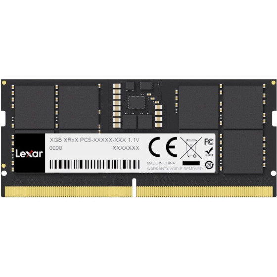 Lexar 16 GB DDR5 5600 MHz Barrette mémoire RAM – SO-DIMM (LD5S16G56C46ST-BGS)
