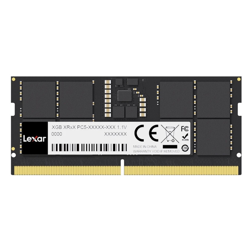 Lexar 16 GB DDR5 5600 MHz Barrette mémoire RAM – SO-DIMM (LD5S16G56C46ST-BGS)