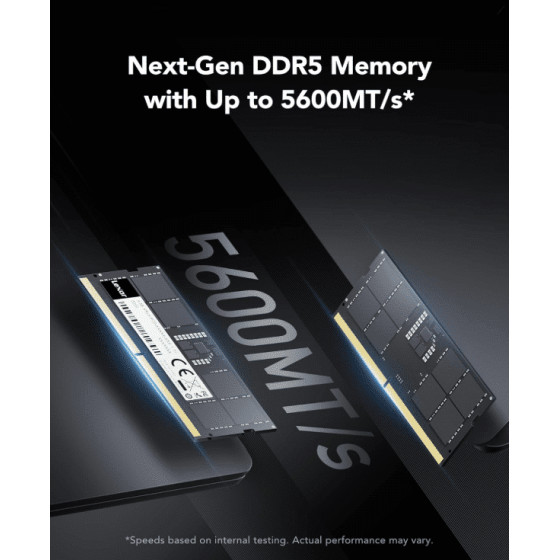 Lexar 16 GB DDR5 5600 MHz Barrette mémoire RAM – SO-DIMM (LD5S16G56C46ST-BGS)