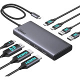 Station d’accueil Ugreen USB-C 8-en-1 HDMI + DP (35625)
