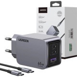 Chargeur Rapide Ugreen 100W GaN 2C1A avec Câble 1.5m USB-C (25874)