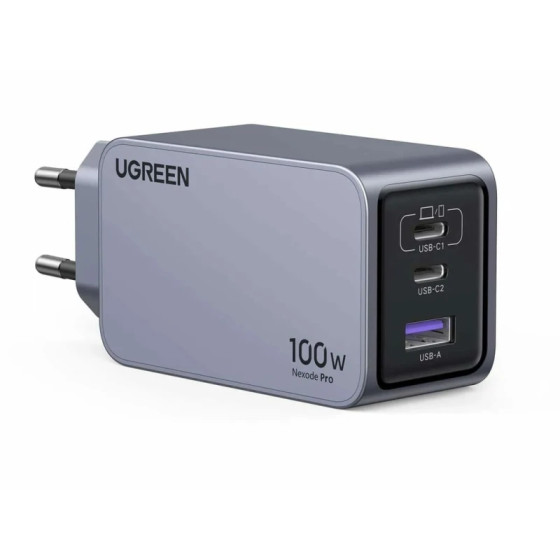 Chargeur Rapide Ugreen 100W GaN 2C1A avec Câble 1.5m USB-C (25874)