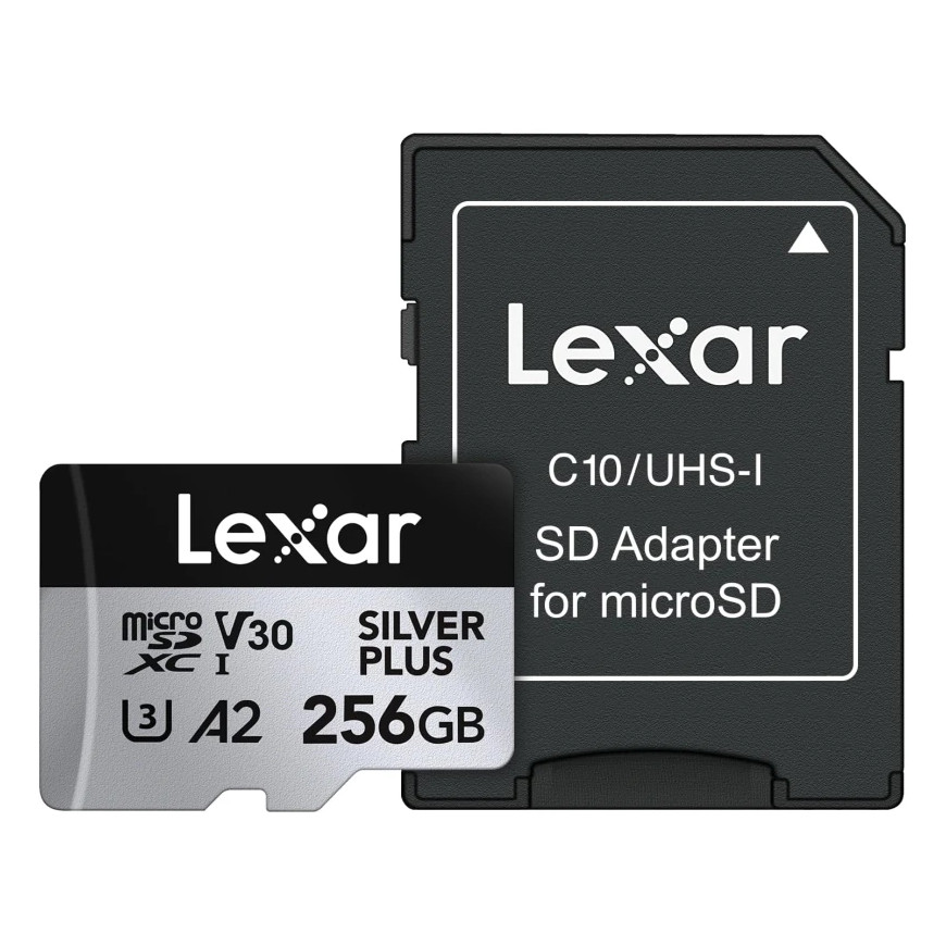 Carte mémoire microSD LEXAR Silver Plus 256GB UHS-I 205MB/s (LMSSIPL256G-BNANG)