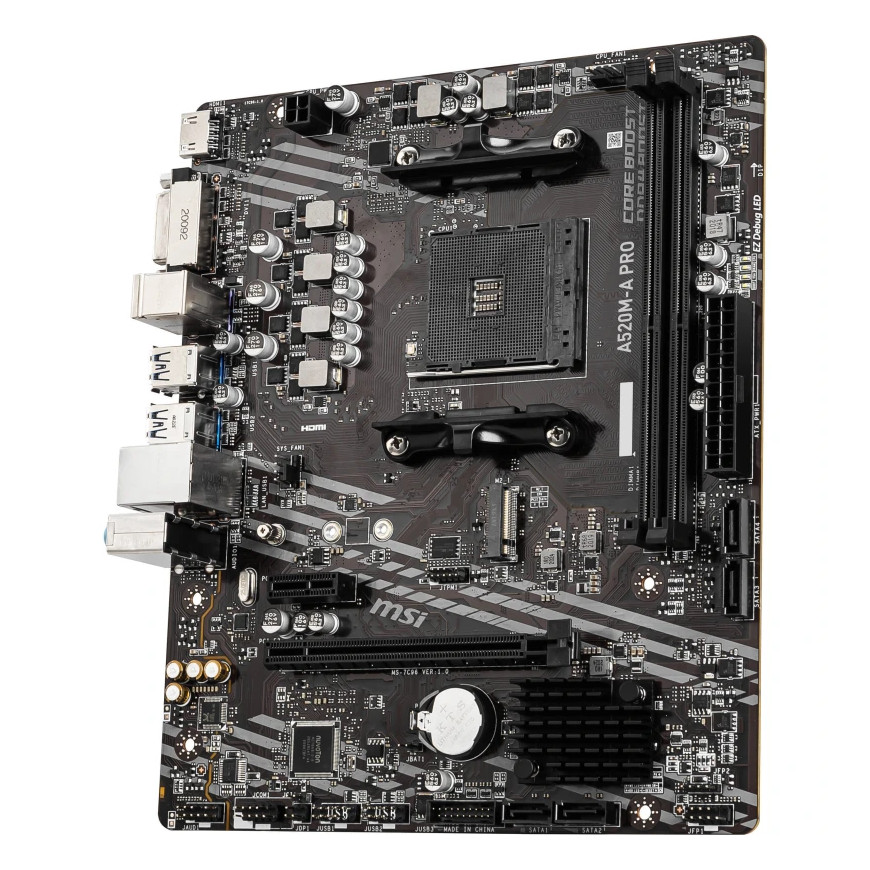 Carte Mère MSI A520M-A PRO - Carte Mère AMD AM4 pour PC Professionnel (911-7C96-044)