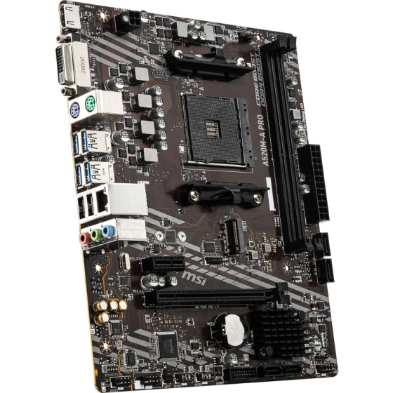Carte Mère MSI A520M-A PRO - Carte Mère AMD AM4 pour PC Professionnel (911-7C96-044)