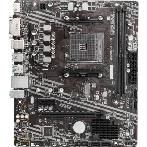 Carte Mère MSI A520M-A PRO - Carte Mère AMD AM4 pour PC Professionnel (911-7C96-044)