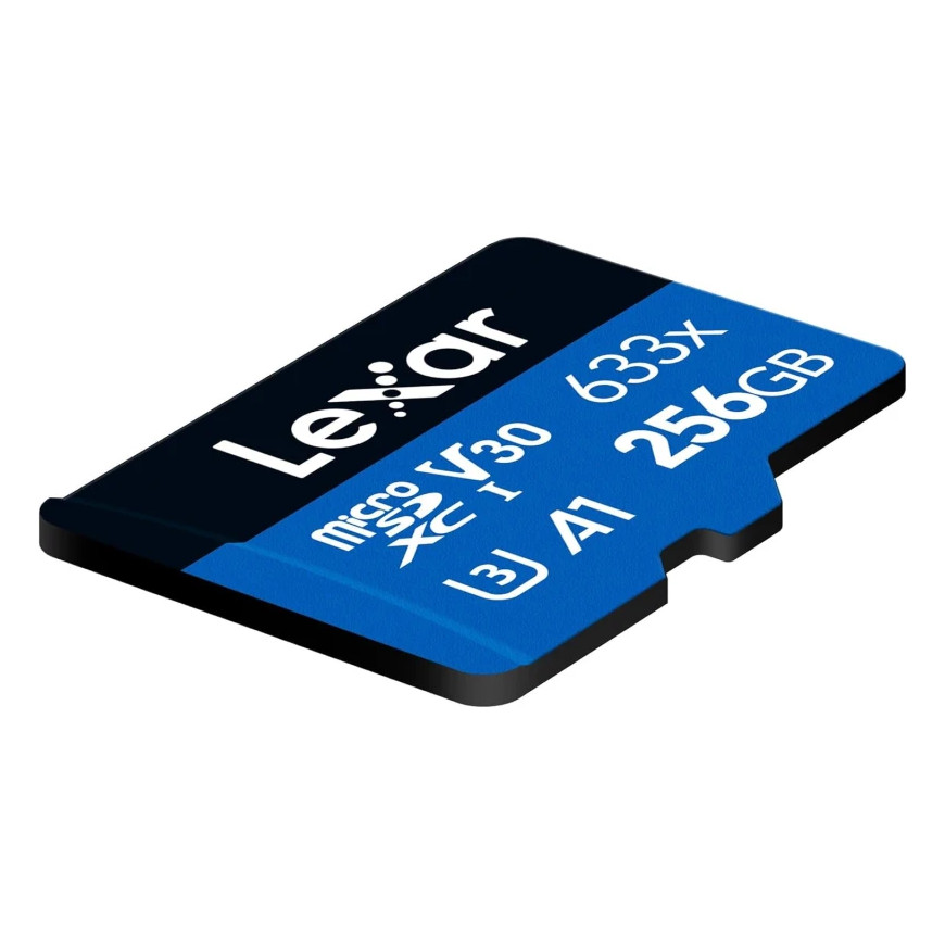 Carte mémoire microSD LEXAR 633X 256GB UHS-I 100MB/s avec adaptateur (LSDMI256BB633A)