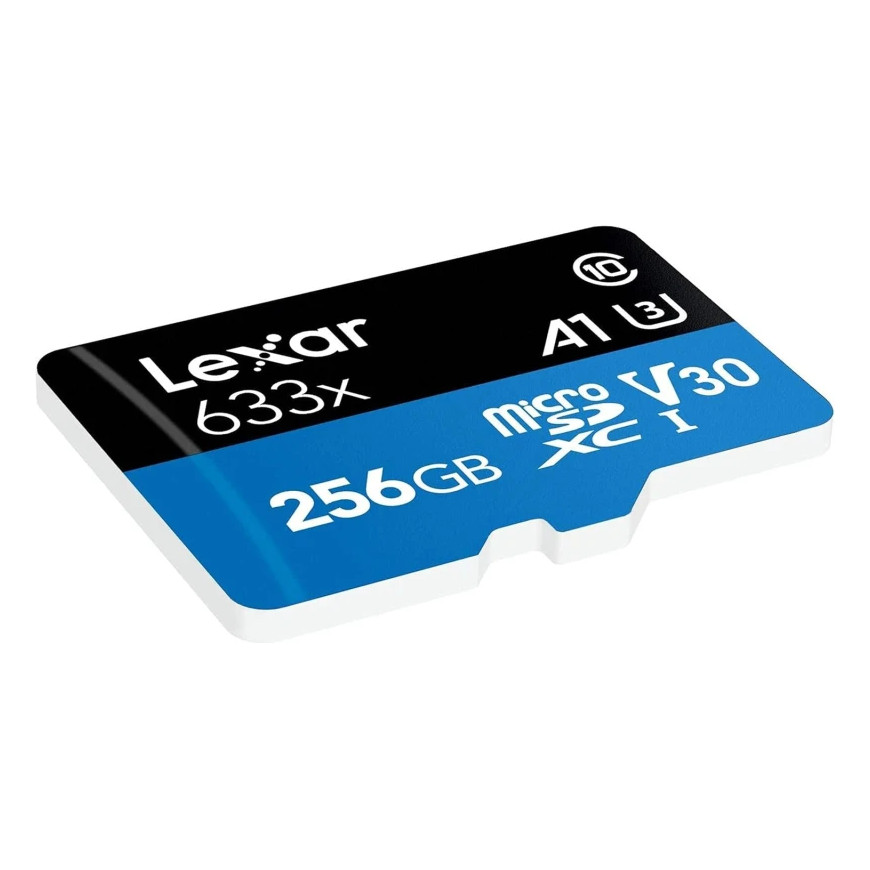Carte mémoire microSD LEXAR 633X 256GB UHS-I 100MB/s avec adaptateur (LSDMI256BB633A)
