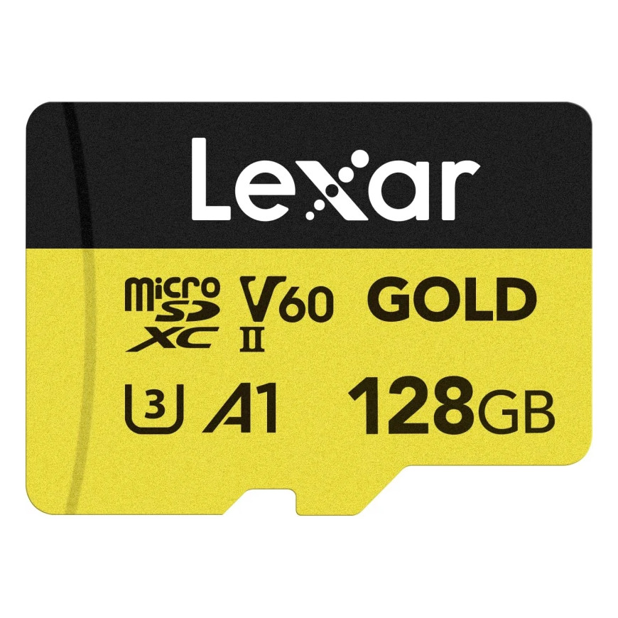 Carte mémoire microSD LEXAR Gold 128GB UHS-II 280MB/s 100MB/s (LMSGOLD128G-BNNNG)