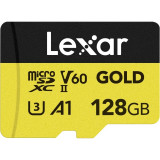 Carte mémoire microSD LEXAR Gold 128GB UHS-II 280MB/s 100MB/s (LMSGOLD128G-BNNNG)