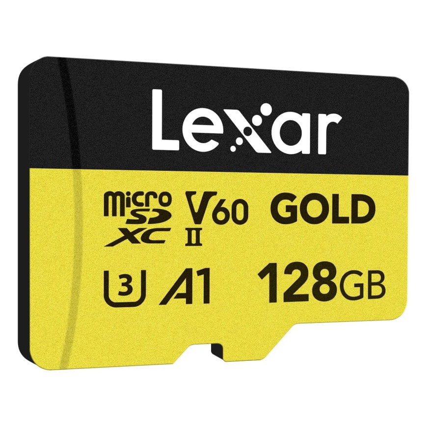 Carte mémoire microSD LEXAR Gold 128GB UHS-II 280MB/s 100MB/s (LMSGOLD128G-BNNNG)