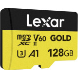 Carte mémoire microSD LEXAR Gold 128GB UHS-II 280MB/s 100MB/s (LMSGOLD128G-BNNNG)