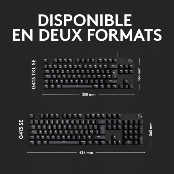 Logitech G413 TKL SE Clavier Gaming Mécanique (920-010444)