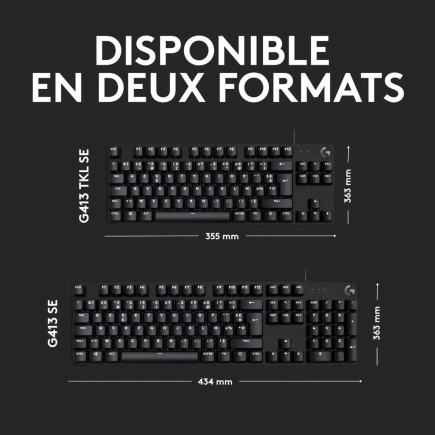 Logitech G413 TKL SE Clavier Gaming Mécanique (920-010444)