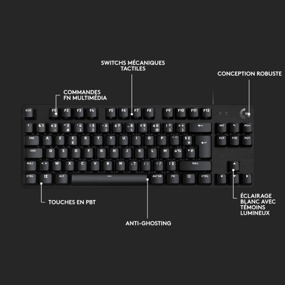 Logitech G413 TKL SE Clavier Gaming Mécanique (920-010444)