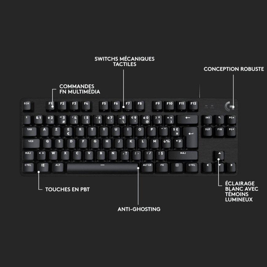 Logitech G413 TKL SE Clavier Gaming Mécanique (920-010444)