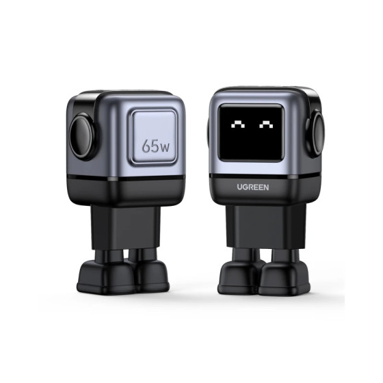 Chargeur Rapide Ugreen 65W GaN 2C1A Noir USB-C Haute Puissance (25685B)