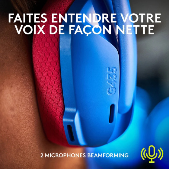 Casque gaming Bluetooth Ultra-Light Logitech G435 (981-001062)