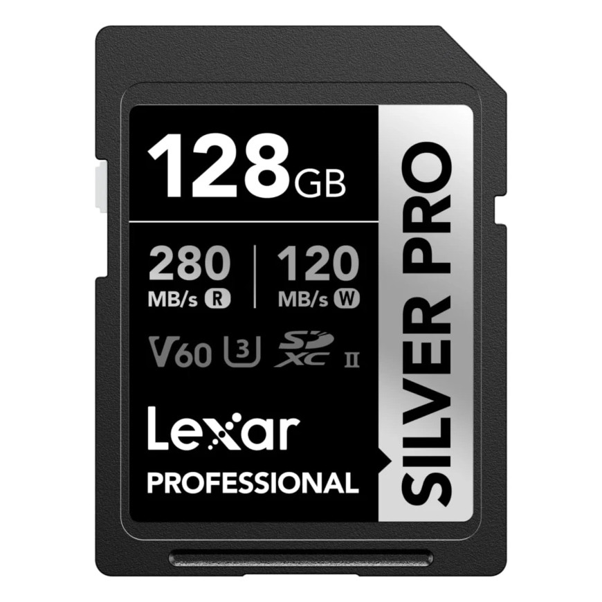 Carte mémoire SD LEXAR Silver Pro 128GB UHS-II 280MB/s (LSDSIPR128G-BNNNG)