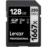 Carte mémoire SD LEXAR 1667X 128GB UHS-II 250MB/s 120MB/s (LSD128CB1667)