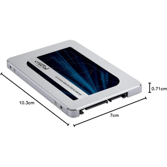 Disque dur externe SSD Crucial MX500 250 Go SATA 2.5" (CRUCIAL250SSD)