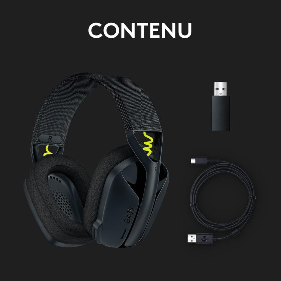 Logitech G435 Casque Gaming sans fil Bluetooth – Noir (981-001074)