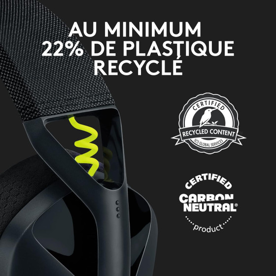 Logitech G435 Casque Gaming sans fil Bluetooth – Noir (981-001074)