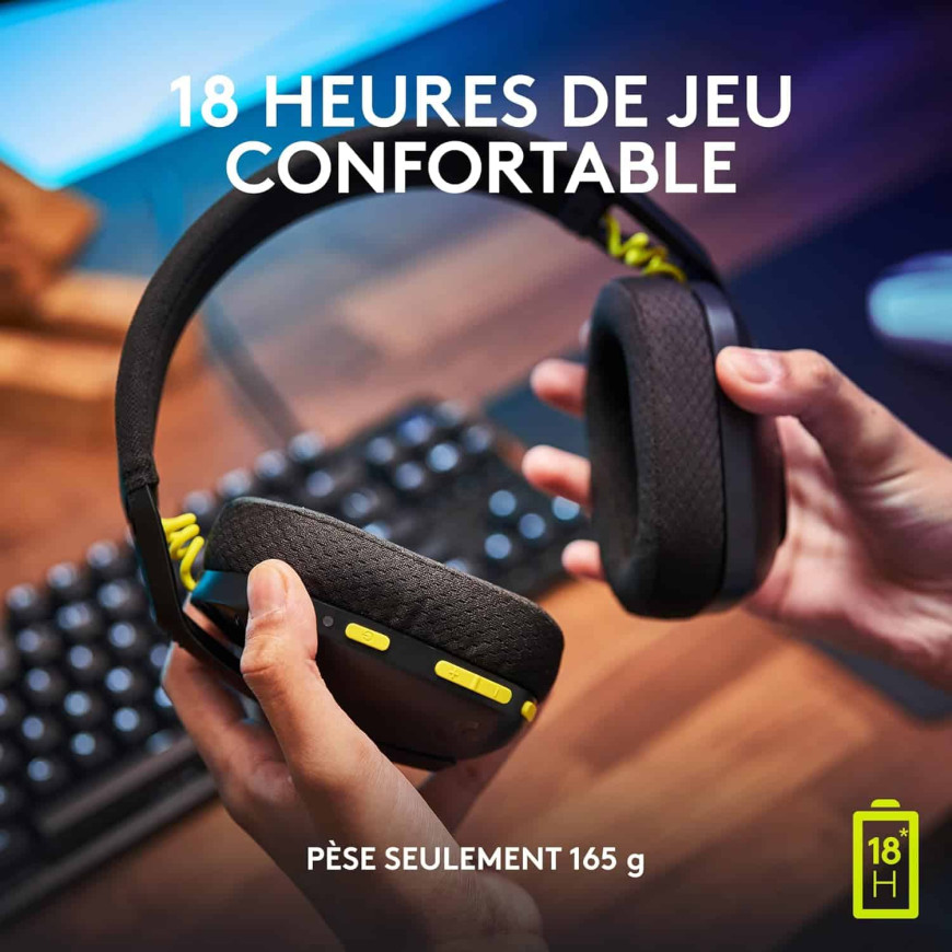 Logitech G435 Casque Gaming sans fil Bluetooth – Noir (981-001074)