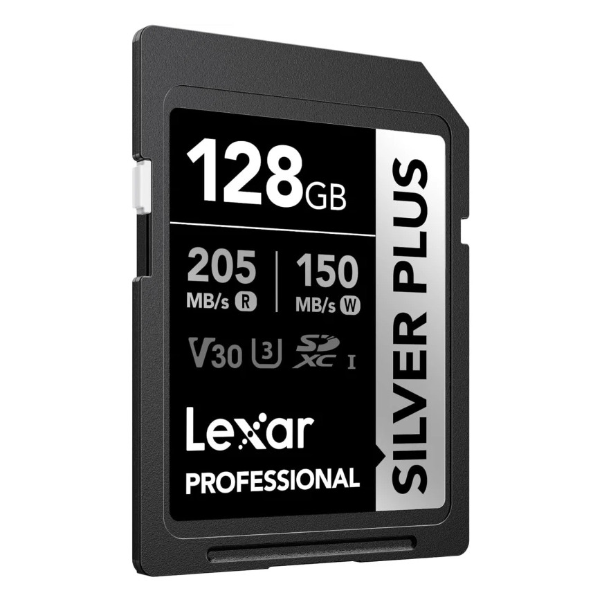 Carte mémoire SD LEXAR Silver Plus 128GB UHS-I 205MB/s (LSDSIPL128G-BNNNG)