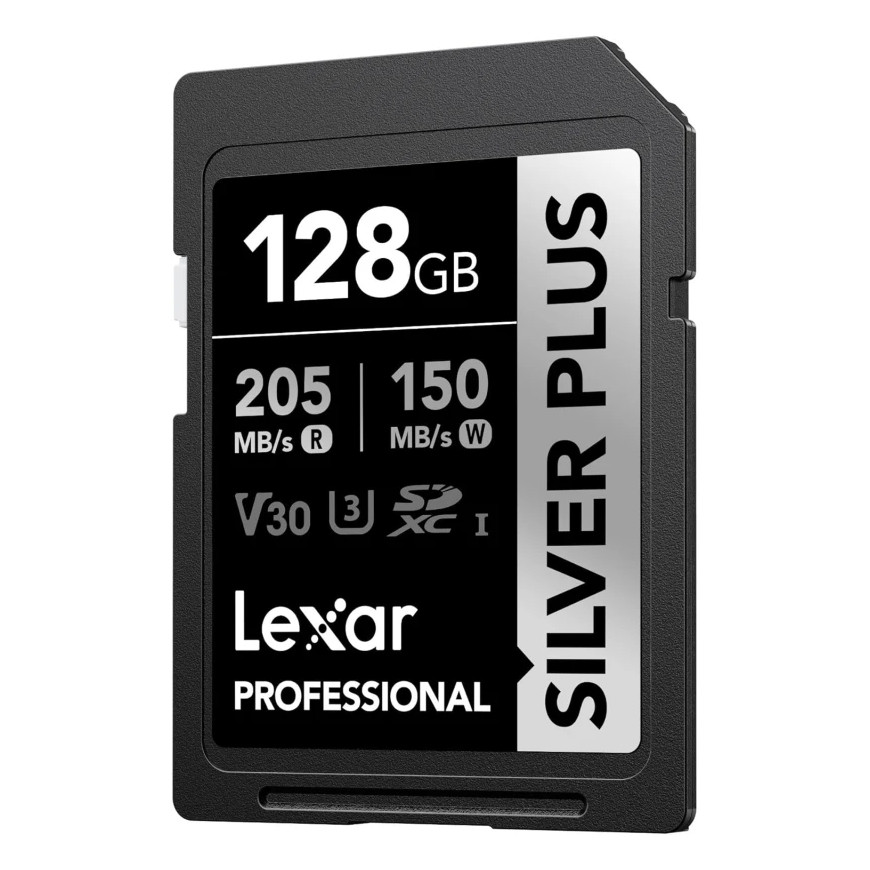 Carte mémoire SD LEXAR Silver Plus 128GB UHS-I 205MB/s (LSDSIPL128G-BNNNG)