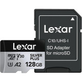 Carte mémoire microSD LEXAR Silver Plus 128GB UHS-I 205MB/s (LMSSIPL128G-BNANG)