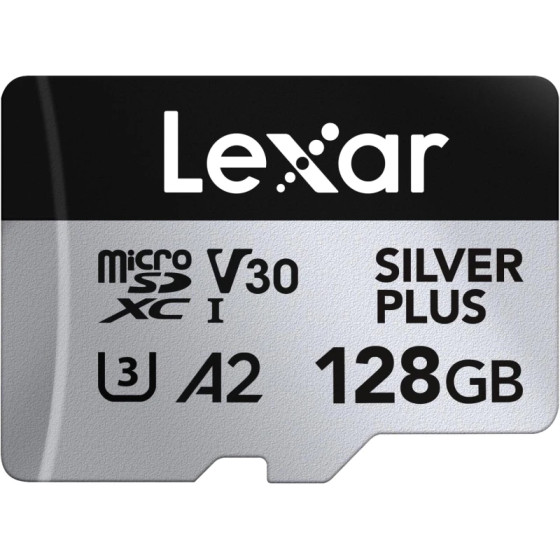 Carte mémoire microSD LEXAR Silver Plus 128GB UHS-I 205MB/s (LMSSIPL128G-BNANG)