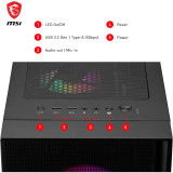 Boîtier Gaming MSI MAG FORGE M100A - Compact et Performant (306-7G20A28)