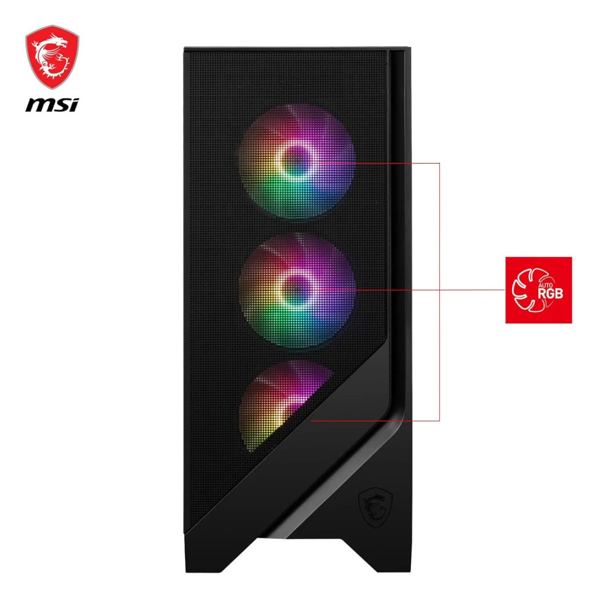 Boîtier Gaming MSI MAG FORGE M100A - Compact et Performant (306-7G20A28)
