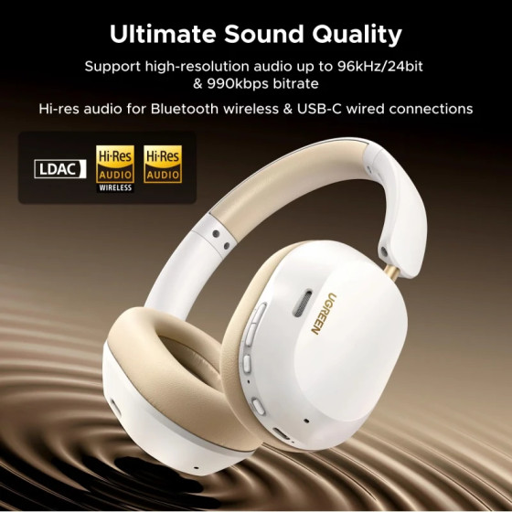 Casque sans fil Ugreen HiTune Max5c Hybrid ANC Blanc (35758)